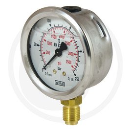 MANÓMETRO 250 BAR Ø63MM - 1/4''