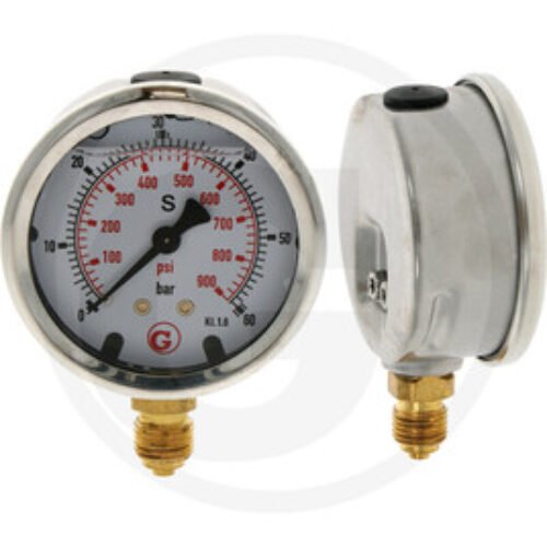MANÓMETRO DE CONEXIÓN INFERIOR 60 BAR Ø63MM