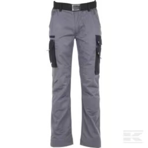 PANTALÓN DE TRABAJO UNISEX, GRIS-NEGRO, TALLA L