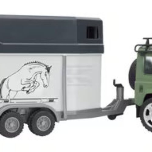 LAND ROVER DEFENDER CON REMOLQUE PARA CABALLOS