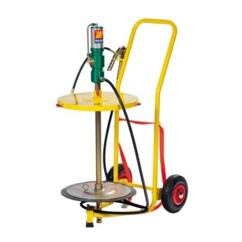 MECLUBE Kit de engrase en carro para bidones de 50-60 kg con membrana prensagrasa